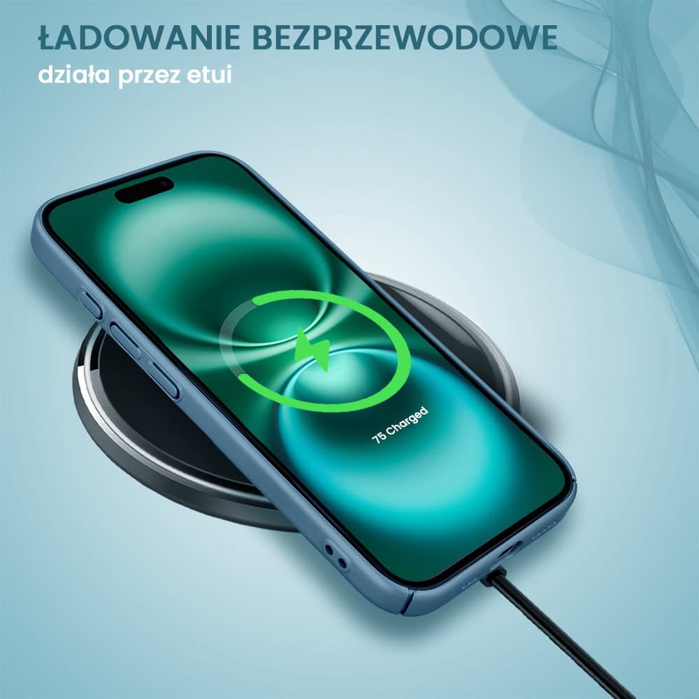 Etui do iPhone 16 Plus Skin Matt satynowe ultra cienkie, granatowe