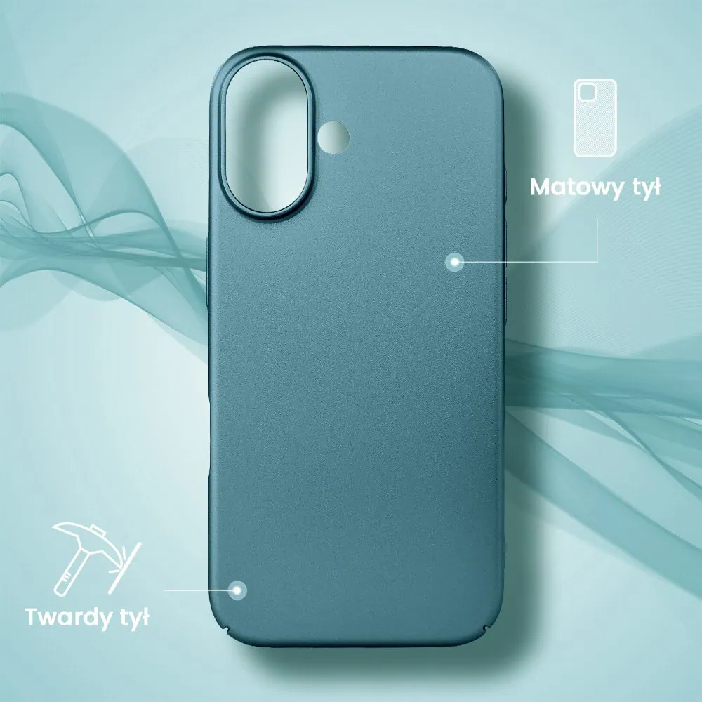 Etui do iPhone 16 Plus Skin Matt satynowe ultra cienkie, granatowe