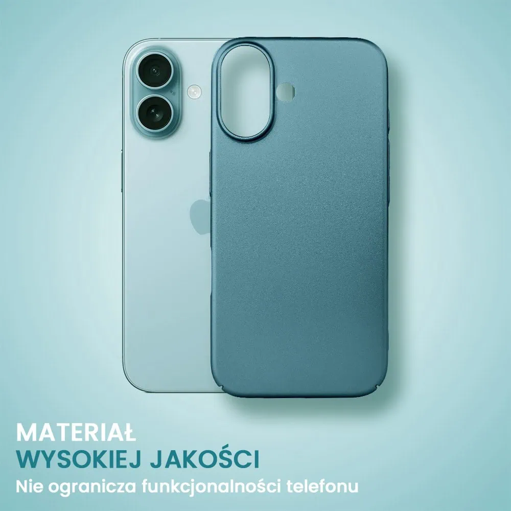 Etui do iPhone 16 Plus Skin Matt satynowe ultra cienkie, granatowe