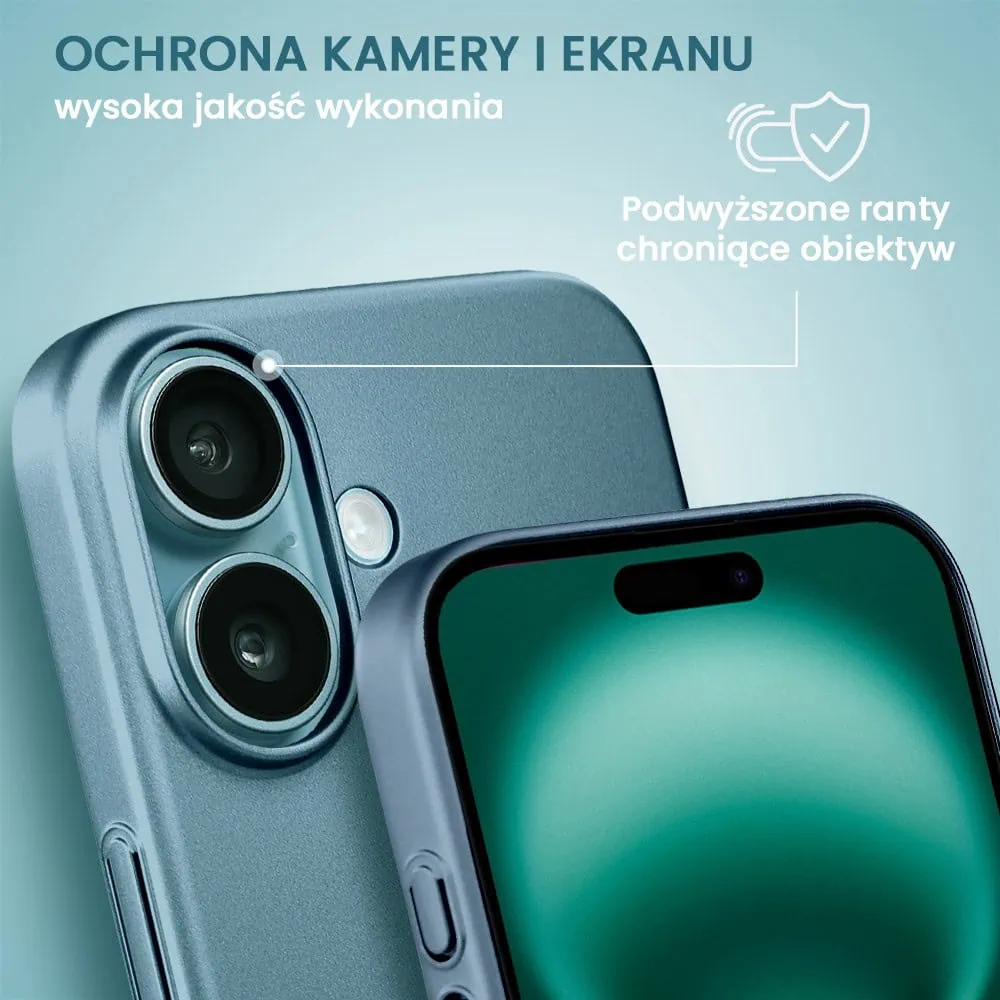 Etui do iPhone 16 Plus Skin Matt satynowe ultra cienkie, granatowe