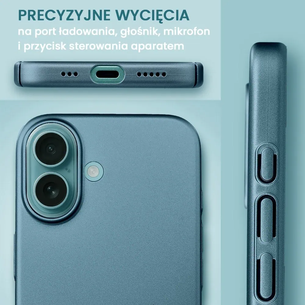 Etui do iPhone 16 Plus Skin Matt satynowe ultra cienkie, granatowe