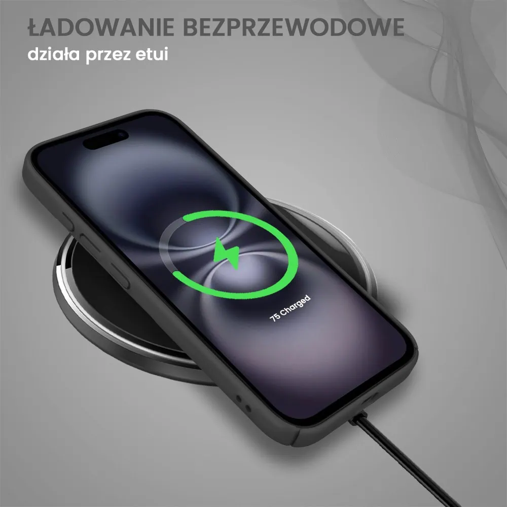 Etui do iPhone 16 Plus Skin Matt satynowe ultra cienkie, czarne