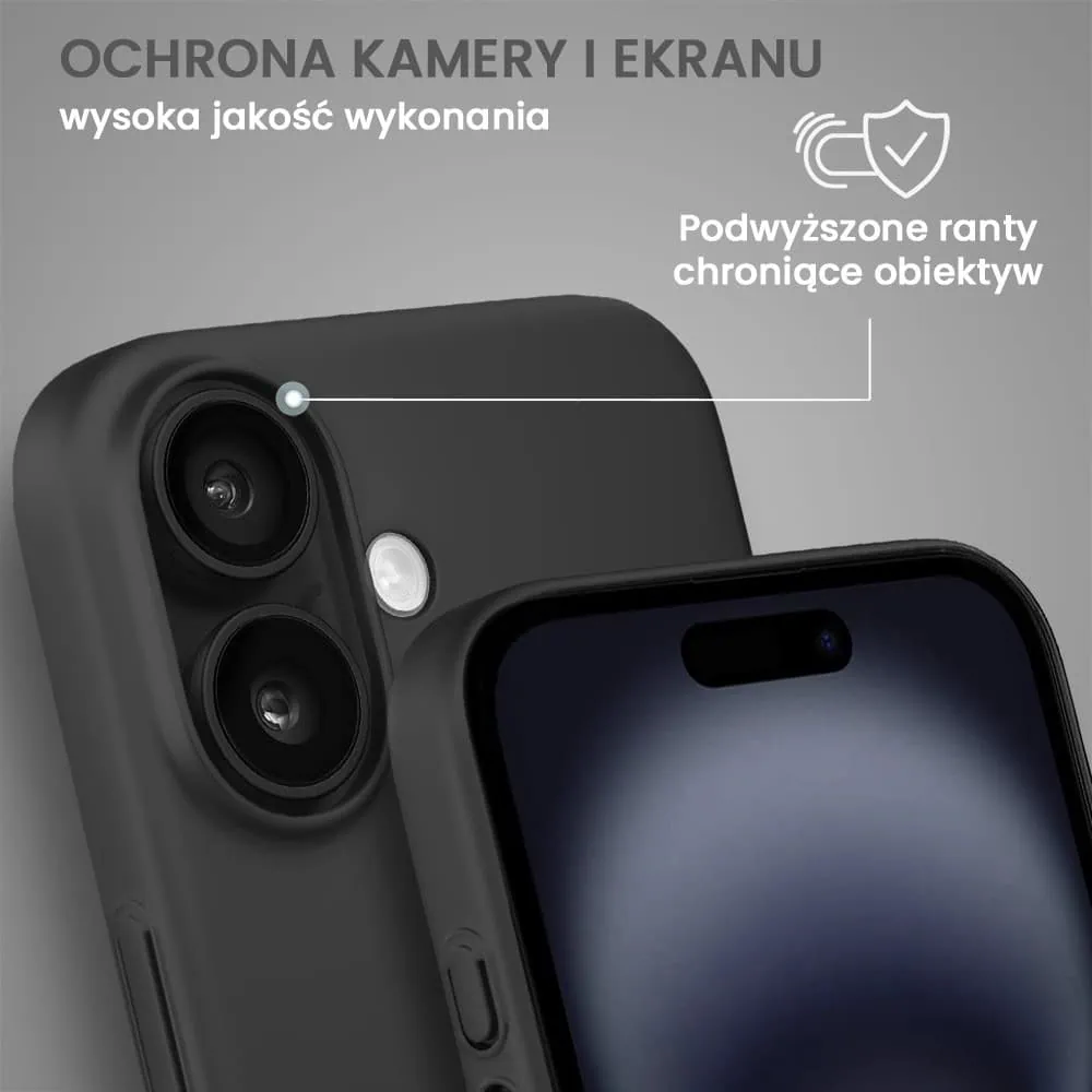 Etui do iPhone 16 Plus Skin Matt satynowe ultra cienkie, czarne