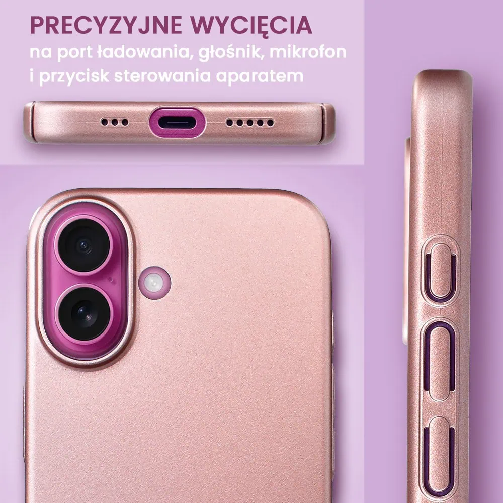 Etui do iPhone 16 Plus Skin Matt satynowe ultra cienkie, różowe (OUTLET)