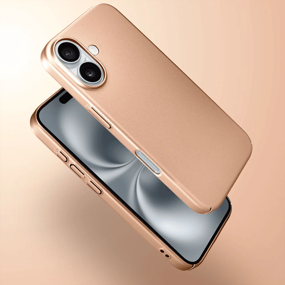 Etui do iPhone 16 Skin Matt satynowe ultra cienkie, złote