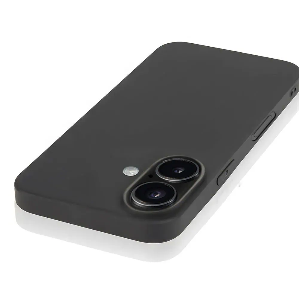 Etui do iPhone 16 Plus Soft Lux matowe z mikrofibrą, trójwarstwowa ochrona, czarne