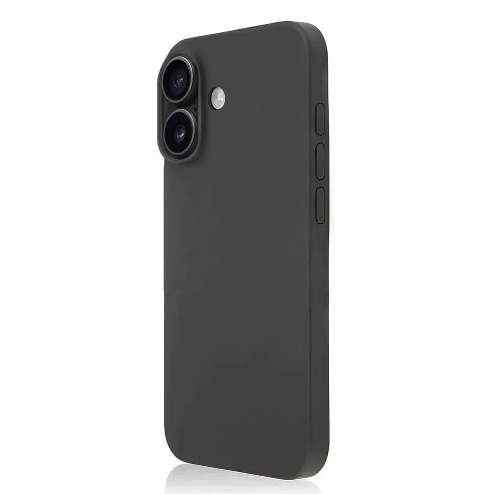 Etui do iPhone 16 Plus Soft Lux matowe z mikrofibrą, trójwarstwowa ochrona, czarne