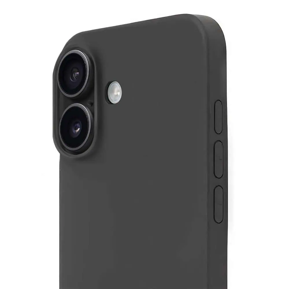 Etui do iPhone 16 Plus Soft Lux matowe z mikrofibrą, trójwarstwowa ochrona, czarne