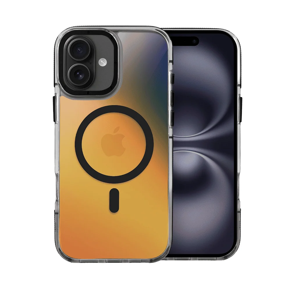 Etui do iPhone 16 Sunrise Fusion Grip z MagSafe, nieślizgające, metalowa osłona, czarne