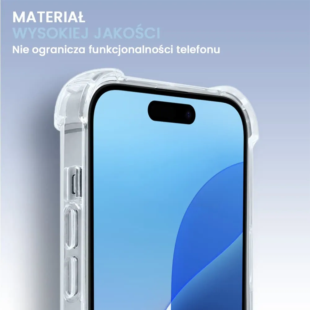 Etui do iPhone 16 Premium VIP certyfikowany case wzmocnione rogi, przeźroczyste