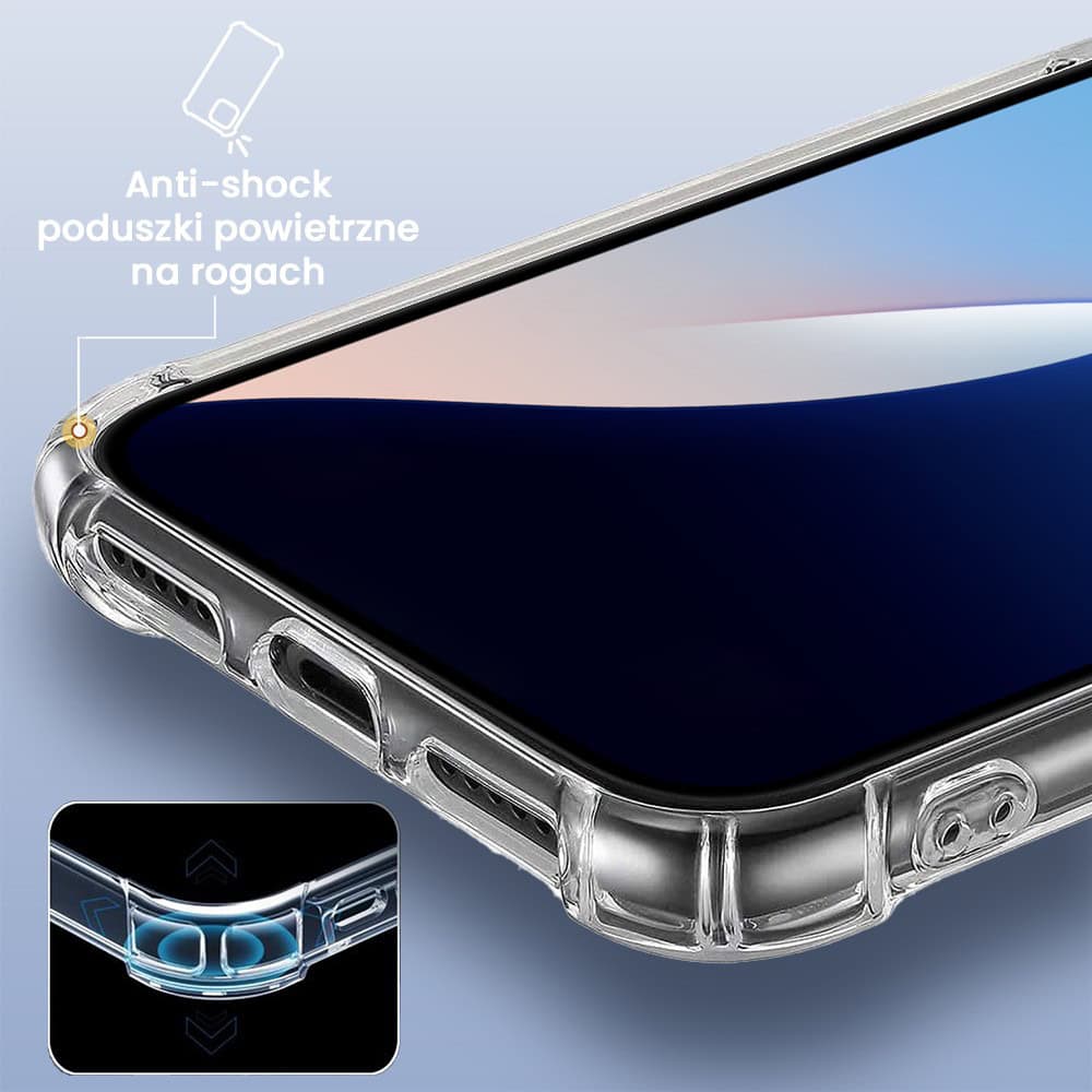 Etui do iPhone 16 Premium VIP certyfikowany case wzmocnione rogi, przeźroczyste