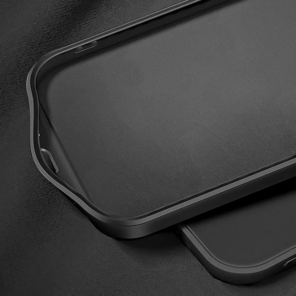 Etui do iPhone 16 silikonowe z mikrofibrą Premium Soft Touch MagSafe, ochrona aparatu, czarne