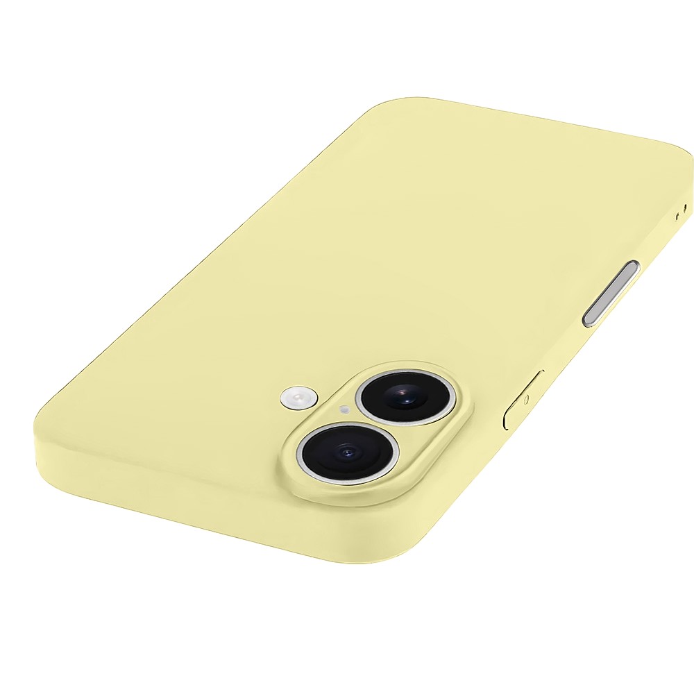 Etui do iPhone 16 Plus silikonowe z mikrofibrą soft touch, jasny żółty
