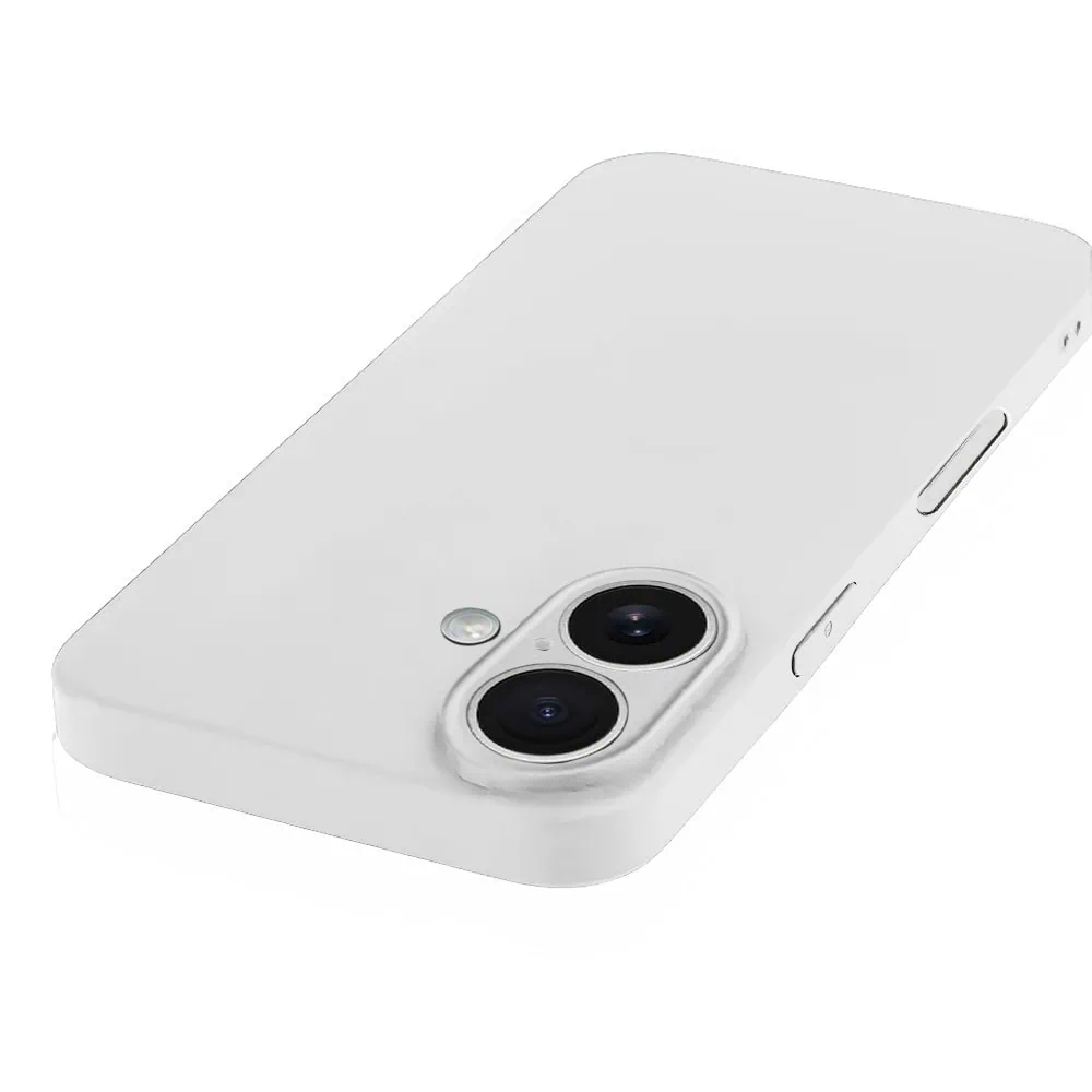 Etui do iPhone 16 silikonowe z mikrofibrą soft touch z osłoną na aparat, białe alabastrowe