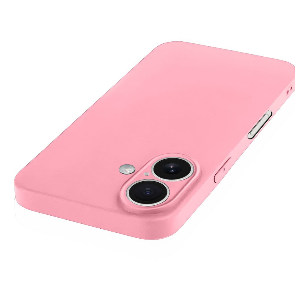 Etui do iPhone 16 Plus silikonowe z mikrofibrą soft touch z osłoną na aparat, jasny róż