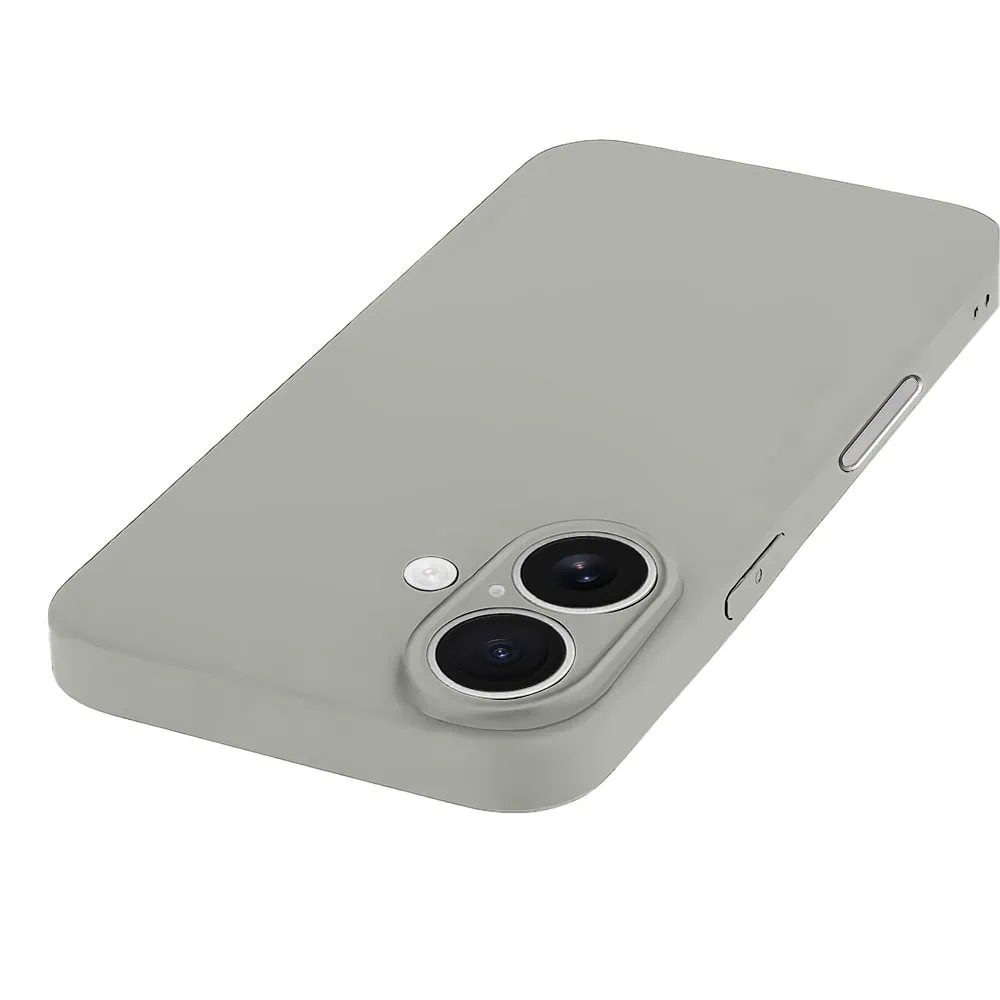 Etui do iPhone 16 silikonowe z mikrofibrą soft touch z osłoną na aparat, vintage beż