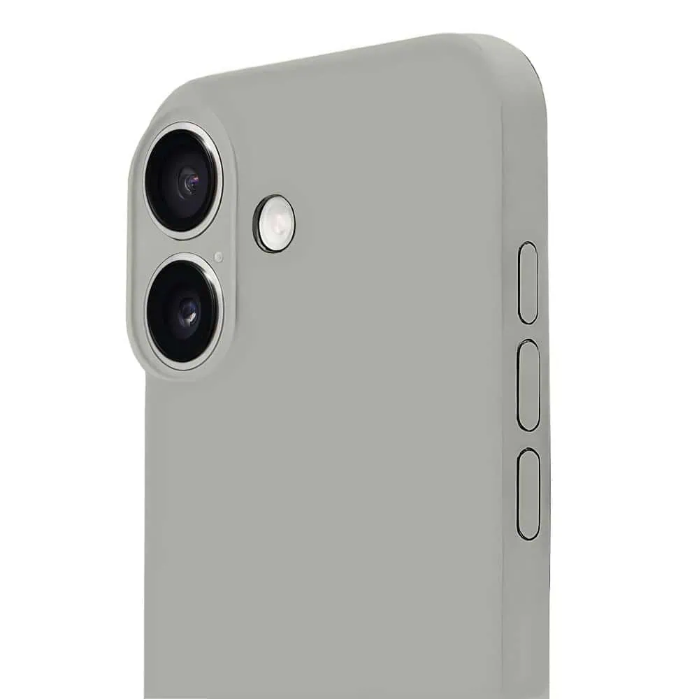 Etui do iPhone 16 silikonowe z mikrofibrą soft touch z osłoną na aparat, vintage beż