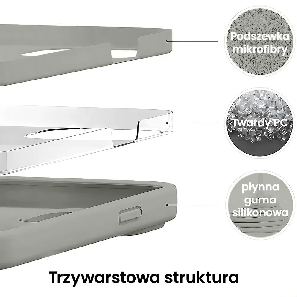 Etui do iPhone 16 silikonowe z mikrofibrą soft touch z osłoną na aparat, vintage beż