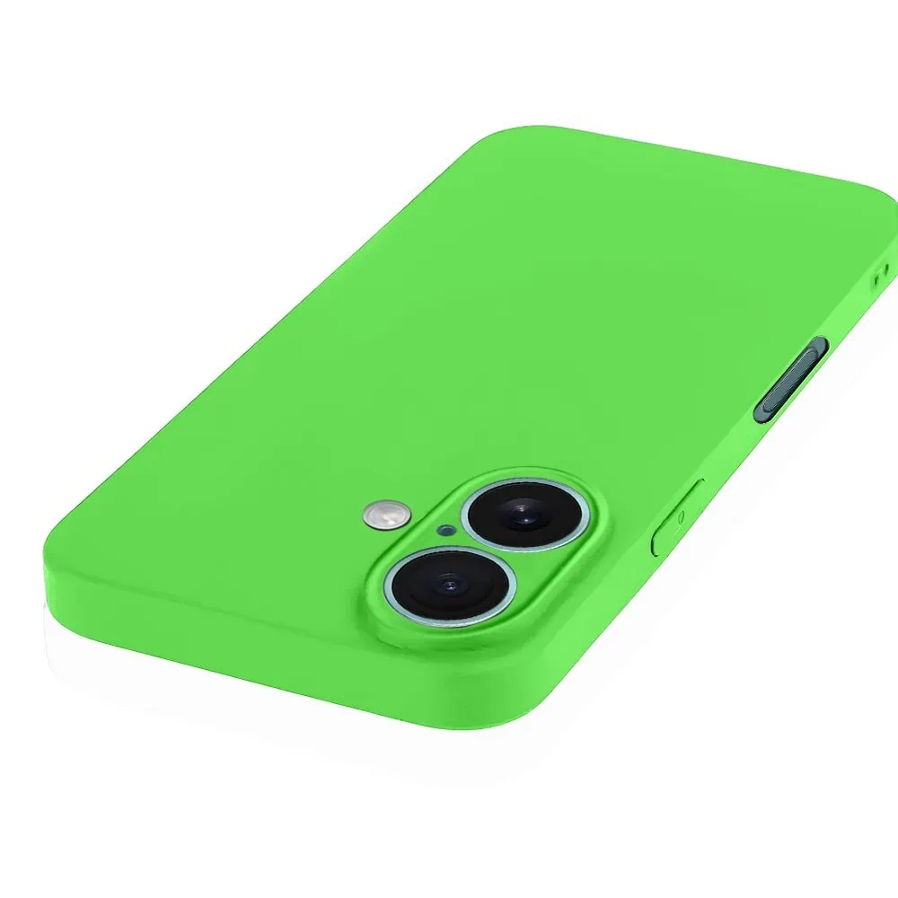 Etui do iPhone 16 Plus silikonowe z mikrofibrą soft touch z osłoną na aparat, wiosenna zieleń