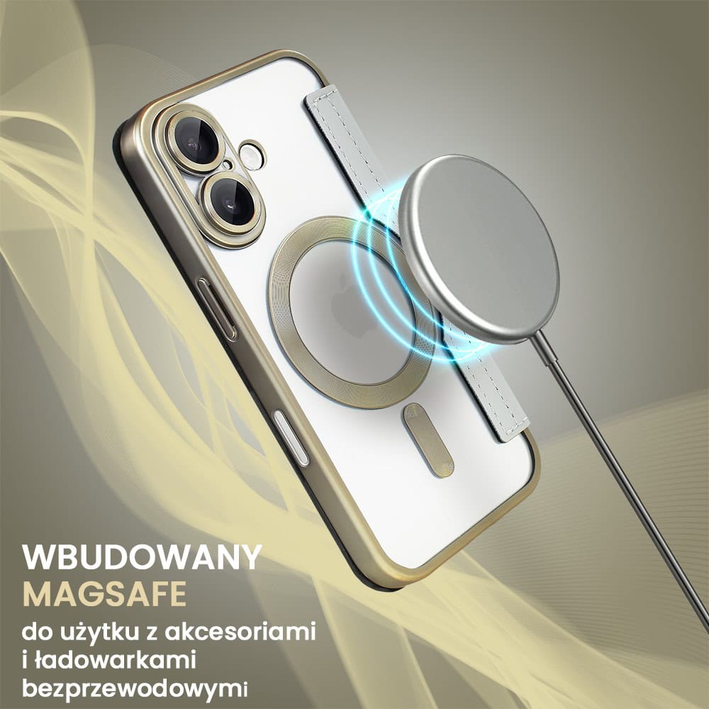 Etui do iPhone 16 typu książka Book Magsafe Lens Protect, z klapką, tytanowe (OUTLET)