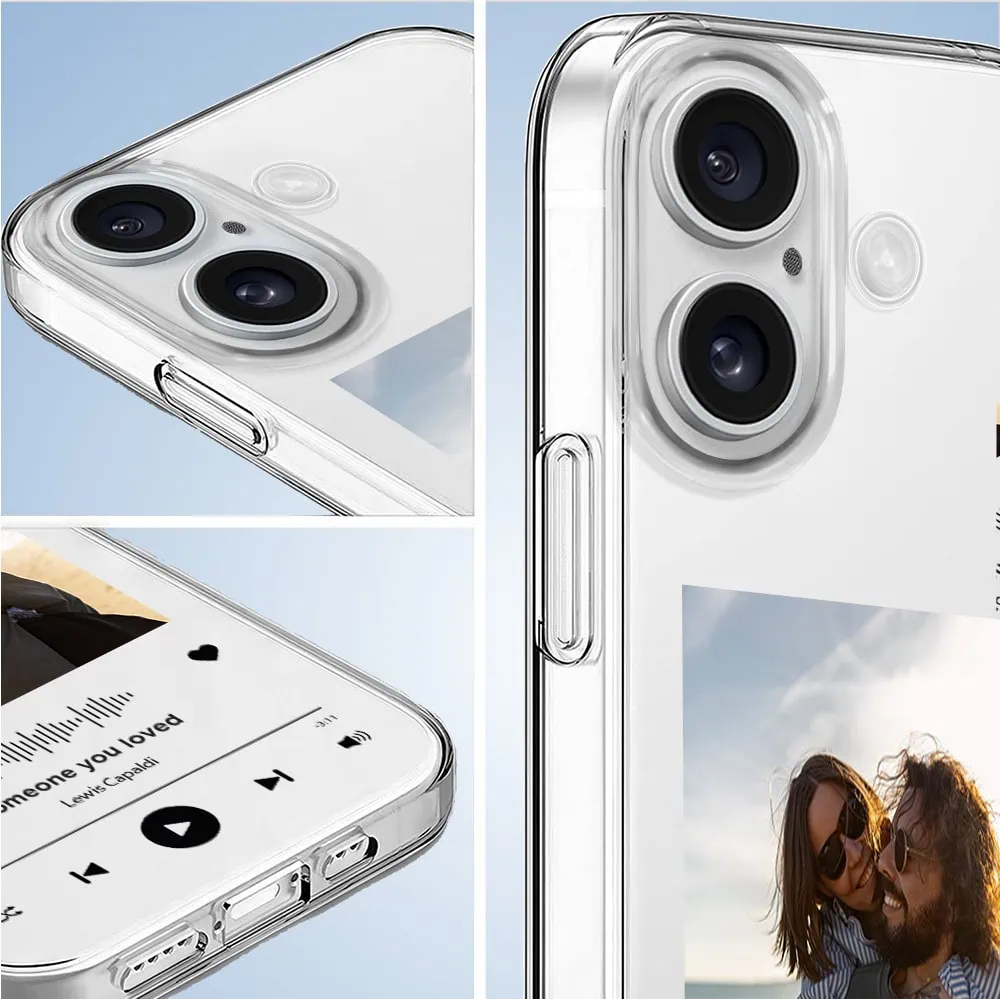 Etui do iPhone 16, z własnym zdjęciem, upominek, przeźroczyste