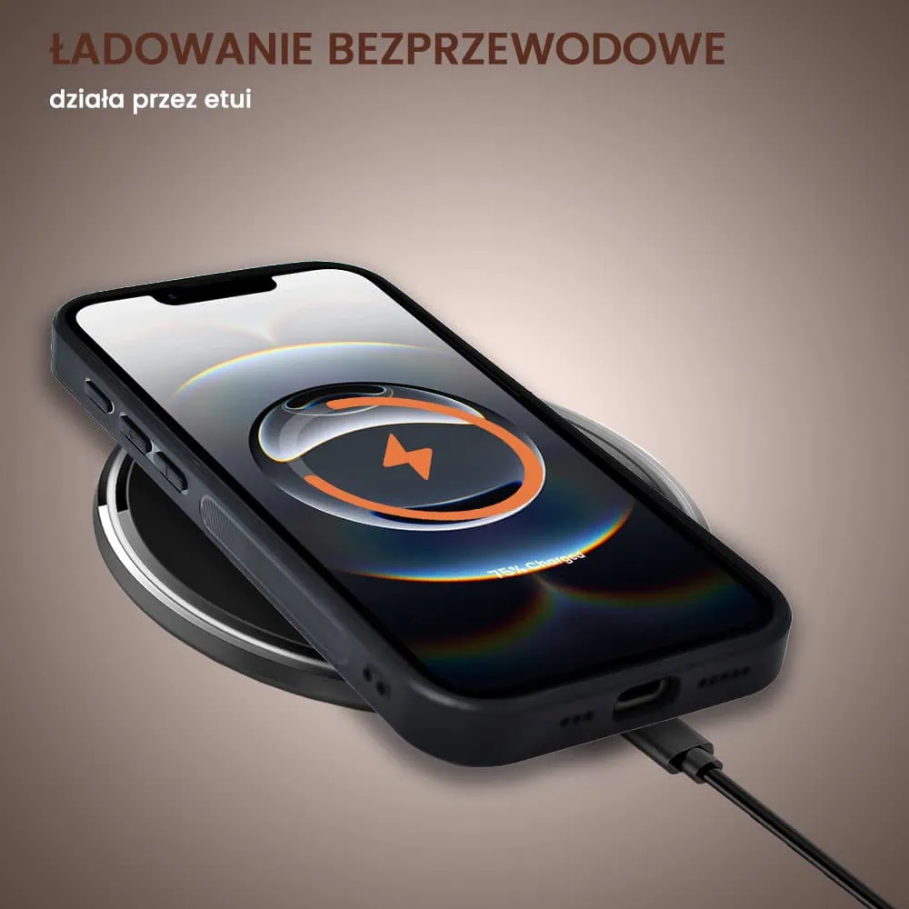 Etui do iPhone 16e Alcantara MagSafe Cover, przyjemne w dotyku, brązowe