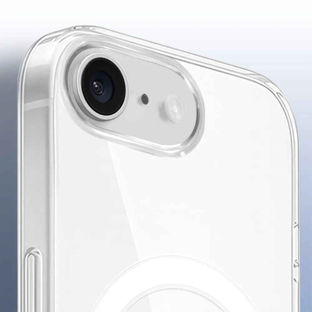 Etui do iPhone 16e Clear Case, twardy tył z MagSafe, przeźroczyste