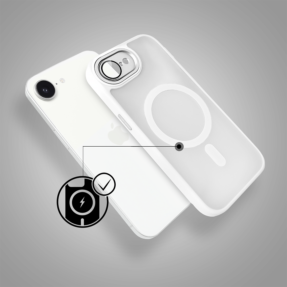 Etui do iPhone 16e Color Flush z MagSafe, z osłoną aparatu, białe