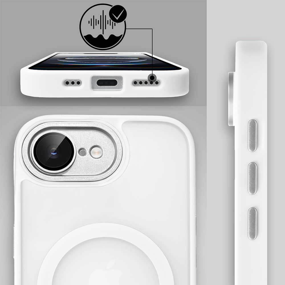 Etui do iPhone 16e Color Flush z MagSafe, z osłoną aparatu, białe