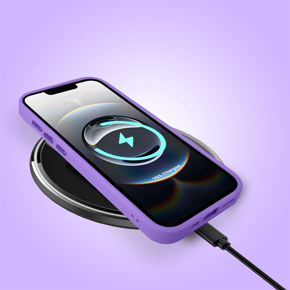 Etui do iPhone 16e Color Flush z MagSafe, z osłoną aparatu, fioletowe