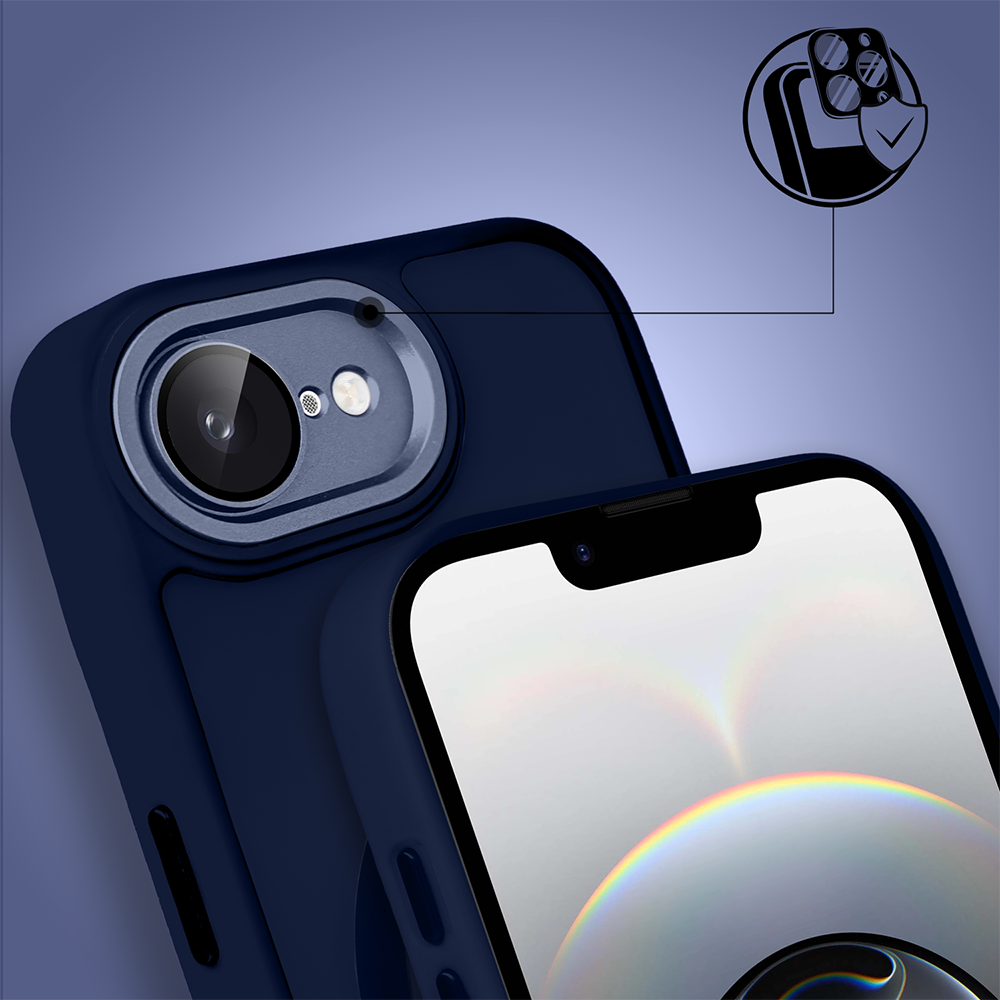 Etui do iPhone 16e Color Flush z MagSafe, z osłoną aparatu, granatowe