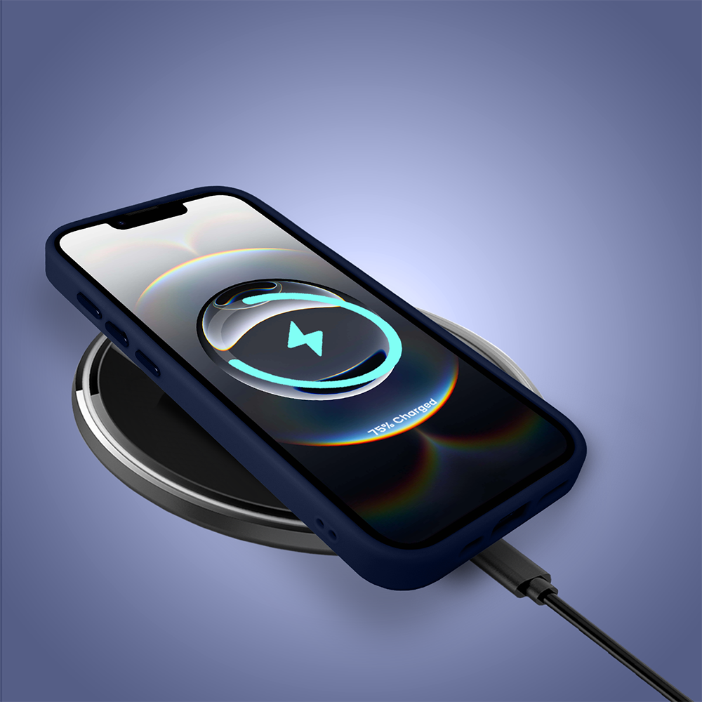 Etui do iPhone 16e Color Flush z MagSafe, z osłoną aparatu, granatowe