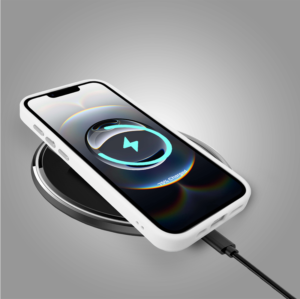 Etui do iPhone 16e Color Flush z MagSafe, z osłoną aparatu, kot brytyjski, białe