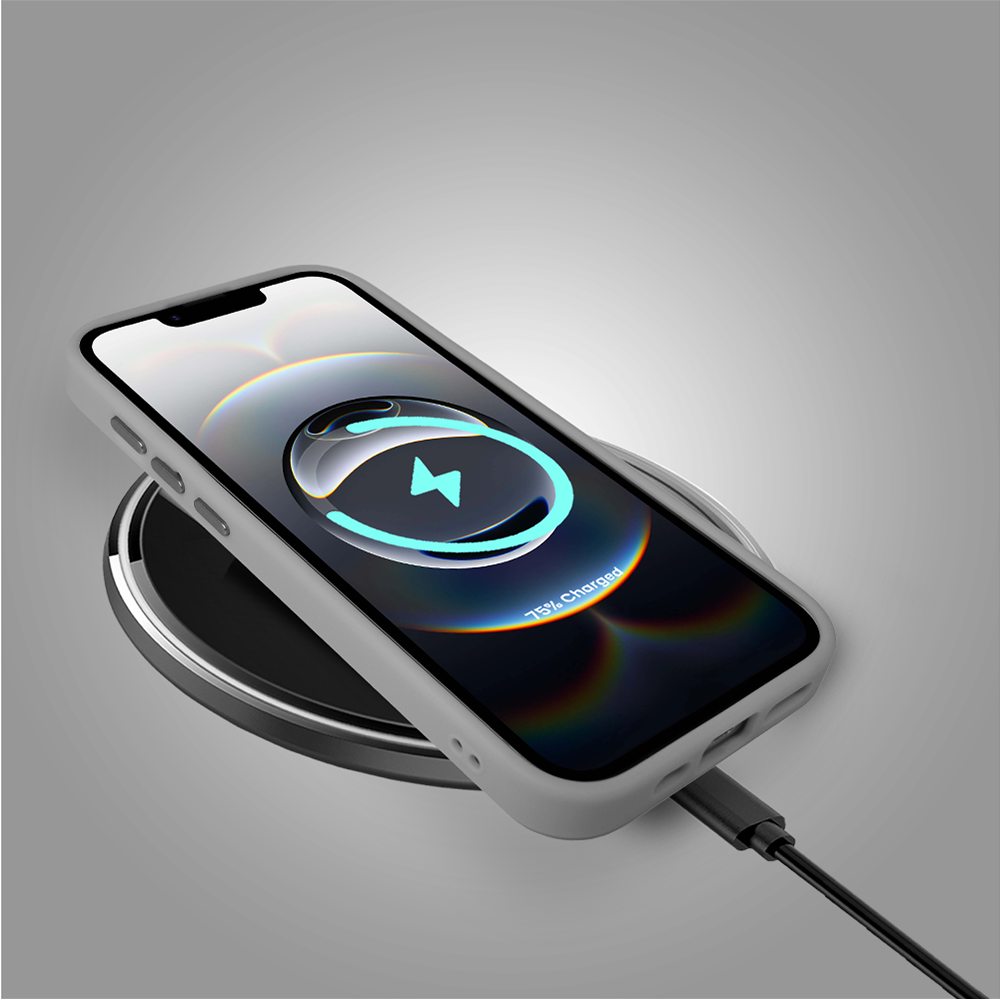 Etui do iPhone 16e Color Flush z MagSafe, z osłoną aparatu, magiczne grzybki, tytanowe