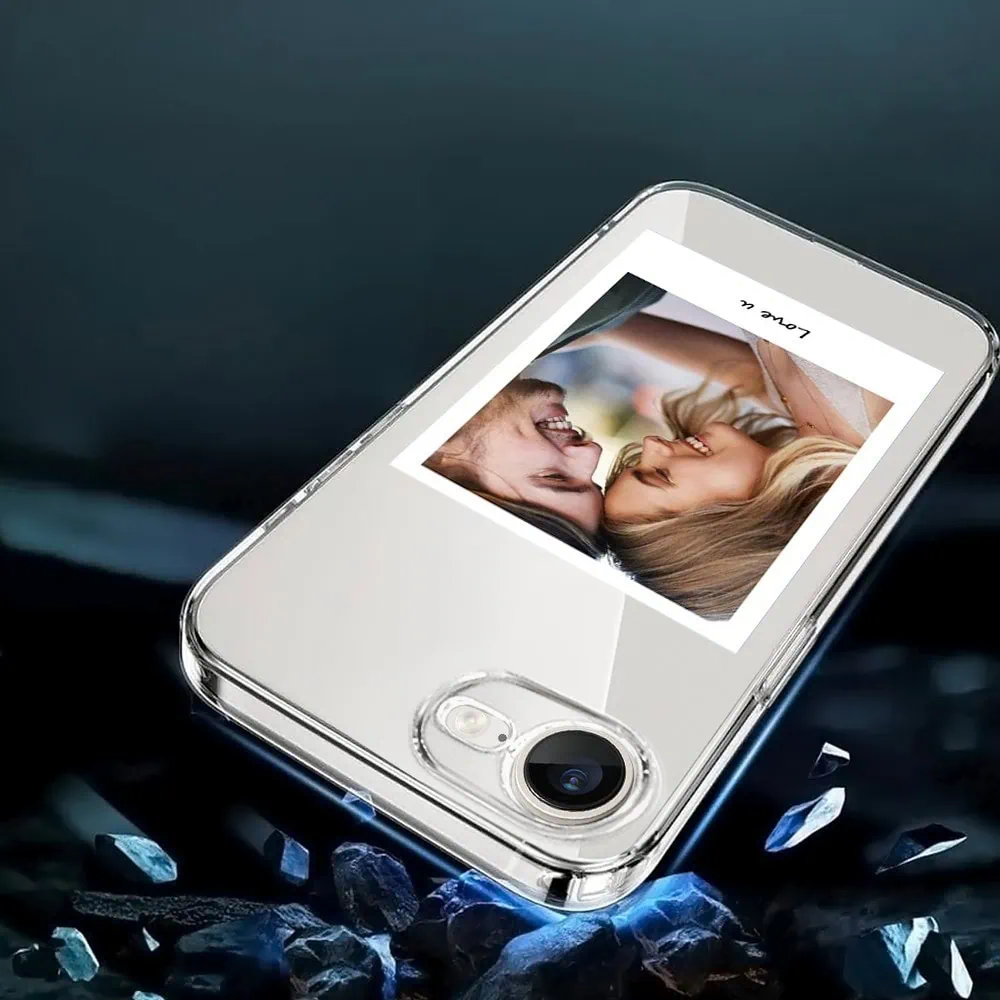 Etui do iPhone 16e, Polaroid z własnym zdjęciem, upominek na prezent, przeźroczyste