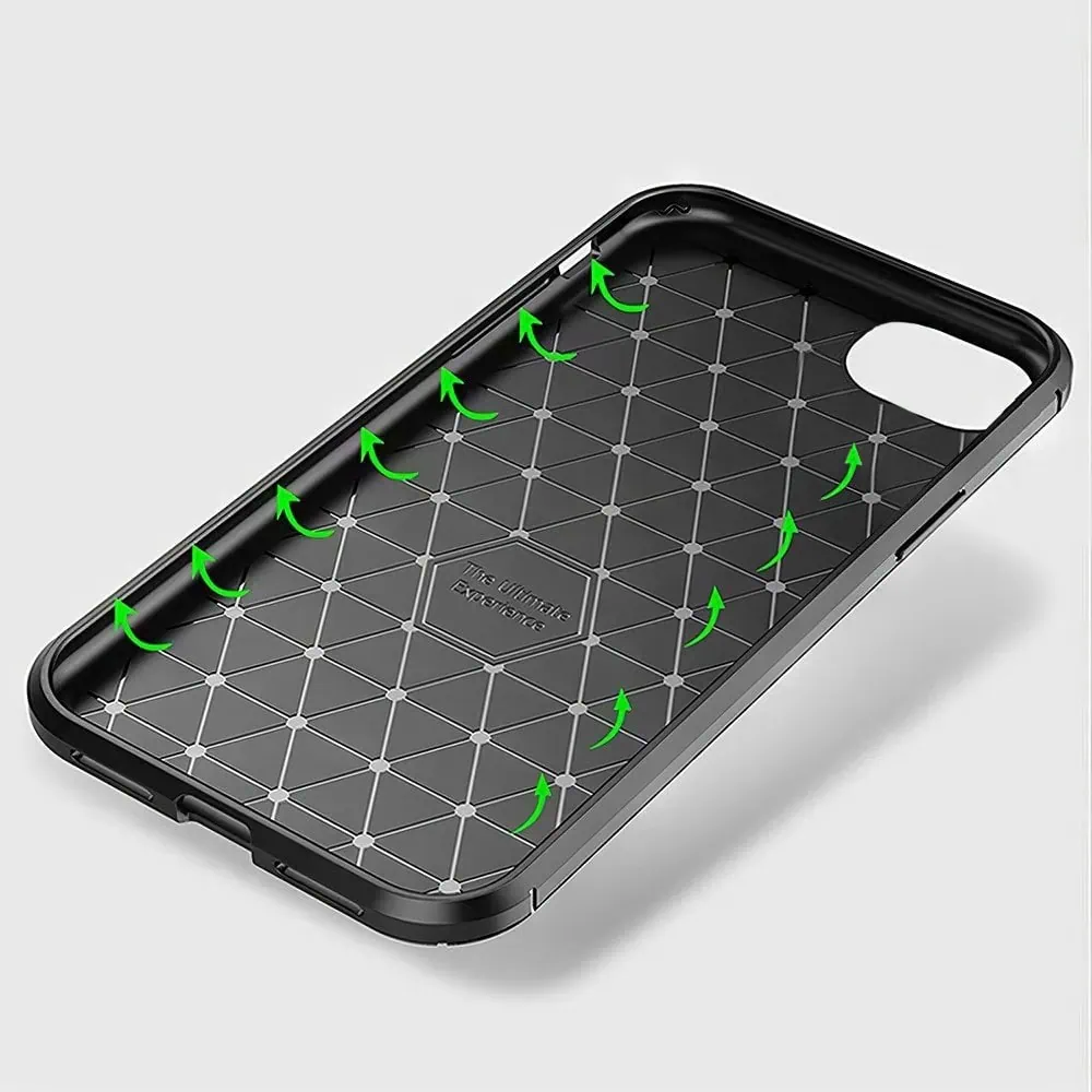 Etui do iPhone 16e eleganckie karbonowe, czarne