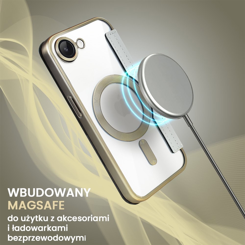 Etui do iPhone 16e typu książka Book MagSafe Lens Protect, z klapką, tytanowe