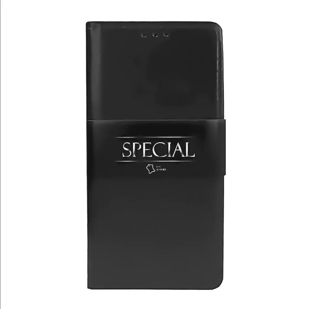 Etui do iPhone 16e zamykane, eleganckie skórzane, czarne