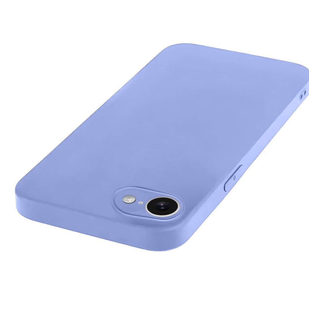 Etui do iPhone SE2022/SE2020/8/7 silikonowe z mikrofibrą soft touch z osłoną na aparat, liliowe fioletowe