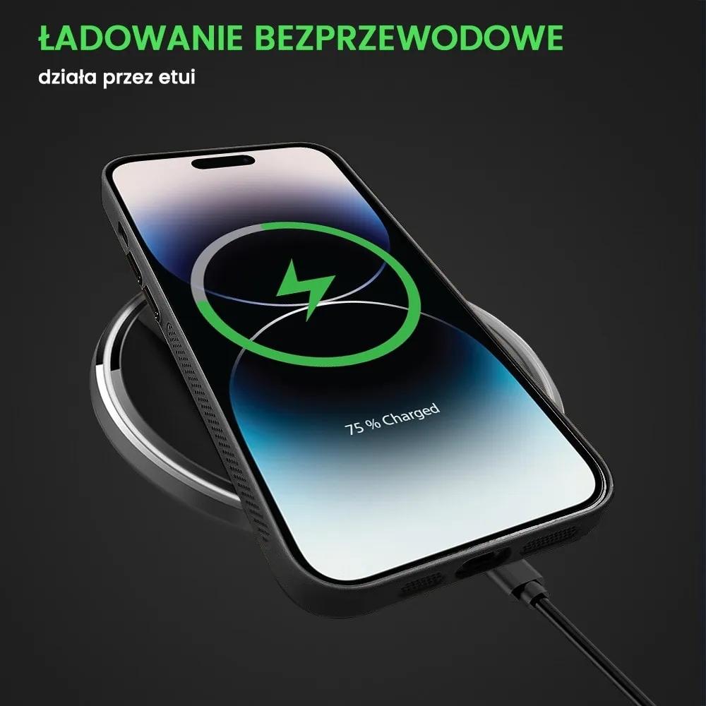 Etui do iPhone 14 Pro Breathable Cam Ring, oddychające z Magsafe, czarne