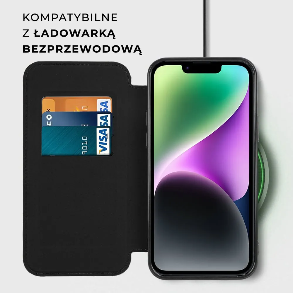 Etui do iPhone 13 Mini typu książka Book Magsafe Lens Protect, z klapką, czarne