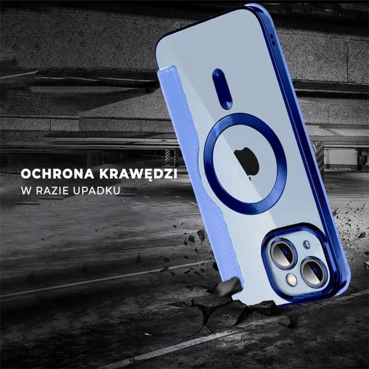 Etui do iPhone 15 Plus typu książka Book Magsafe Lens Protect, z klapką, błękitne