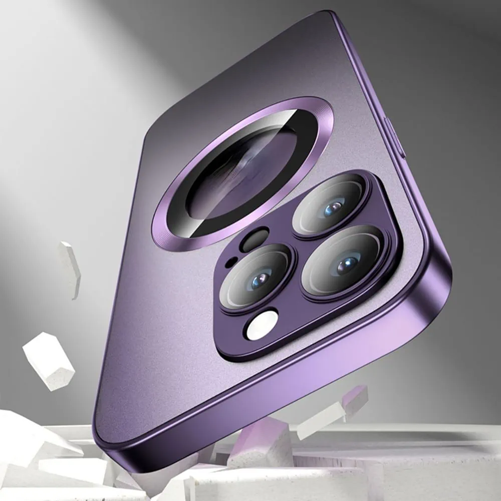 Etui do iPhone 14 Pro Noble Brush MagSafe z widocznym logo i osłoną na aparat, głęboka purpura (OUTLET)