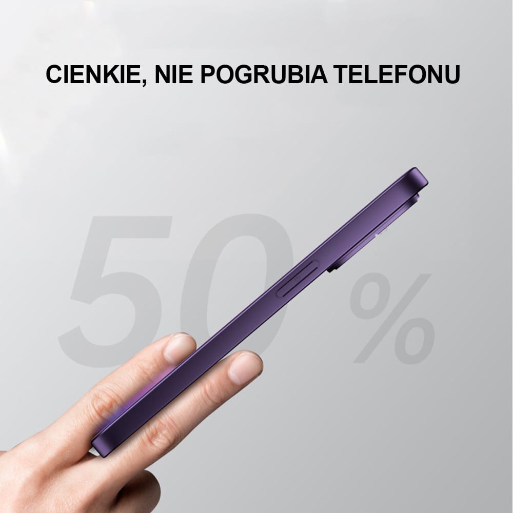 Etui do iPhone 14 Pro Noble Brush MagSafe z widocznym logo i osłoną na aparat, głęboka purpura (OUTLET)