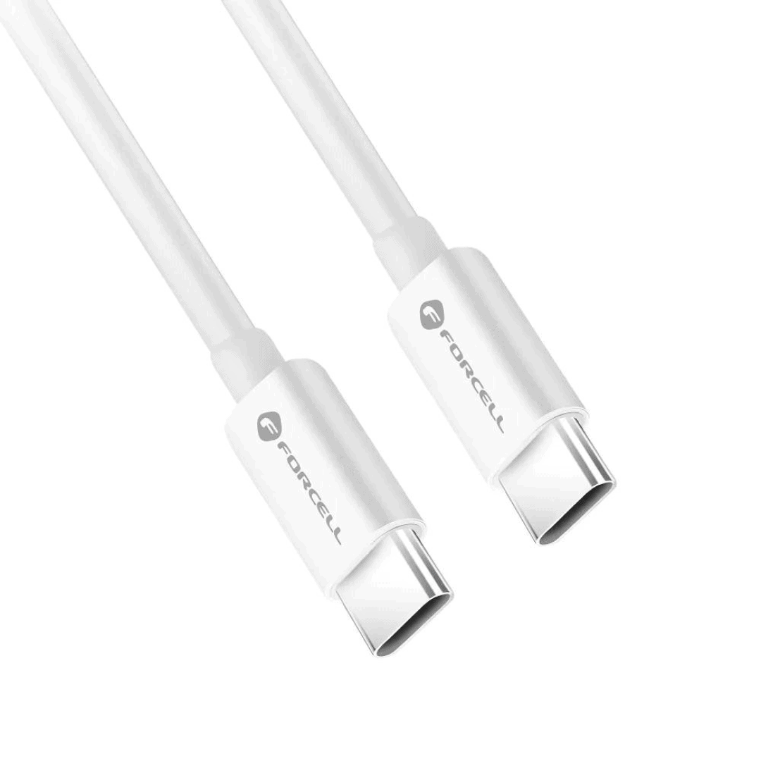 Kabel 2xUSB Typ C do iPhone 15/16, tableta, laptopa, PD100W, szybkie ładowanie, 3 metry, biały