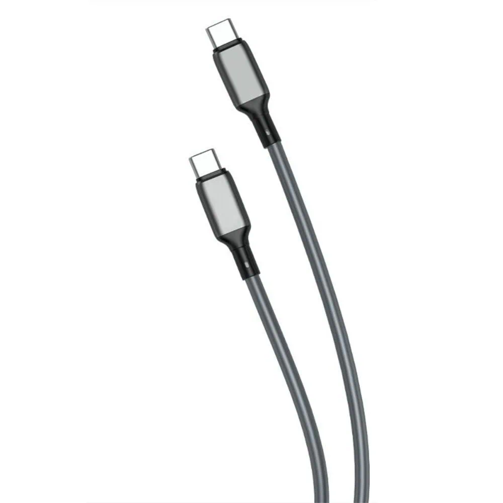 Kabel 2xUSB Typ C do iPhone 15/16, laptopa, tableta, PD100W, szybkie ładowanie, 1 metr, czarny