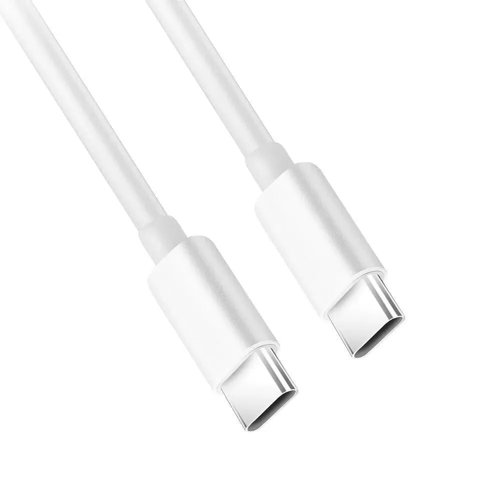 Kabel 2xUSB Typ C do iPhone 15/16, tableta, laptopa, PD 60W, szybkie ładowanie, 3 metry, biały