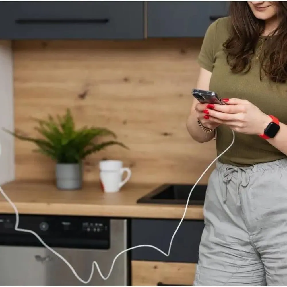 Kabel 2xUSB Typ C do iPhone 15/16, tableta, laptopa, PD 60W, szybkie ładowanie, 2 metry, czarny