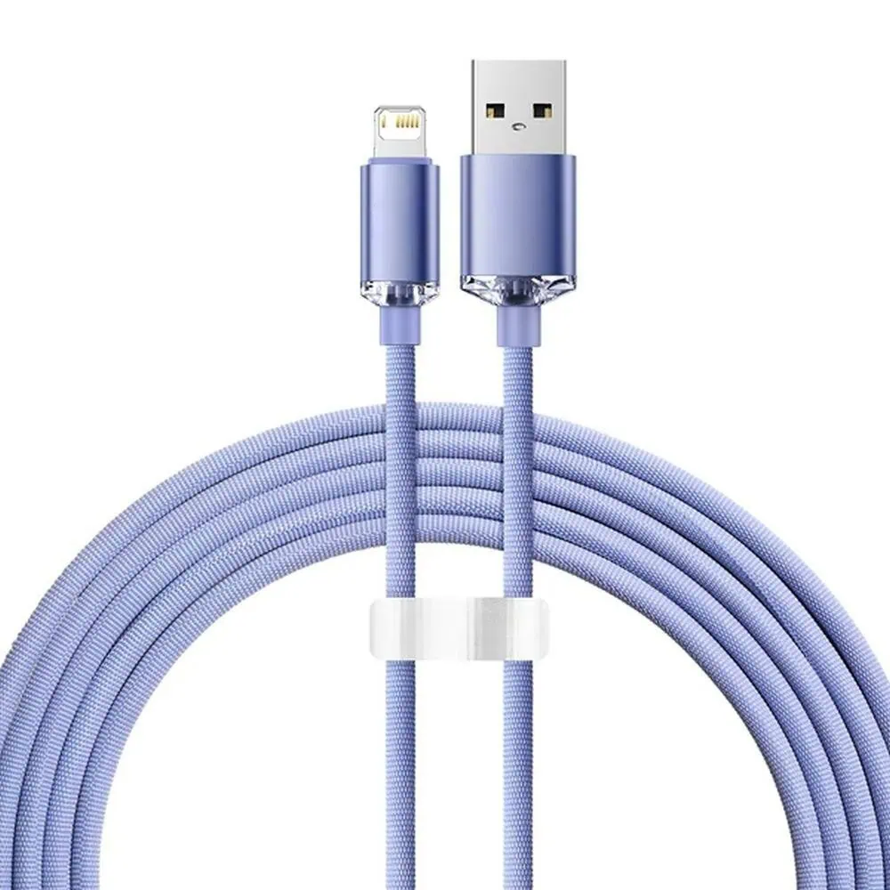 Kabel USB – Lightning, obsługa transmisji danych, 1 metr, fioletowy liliowy