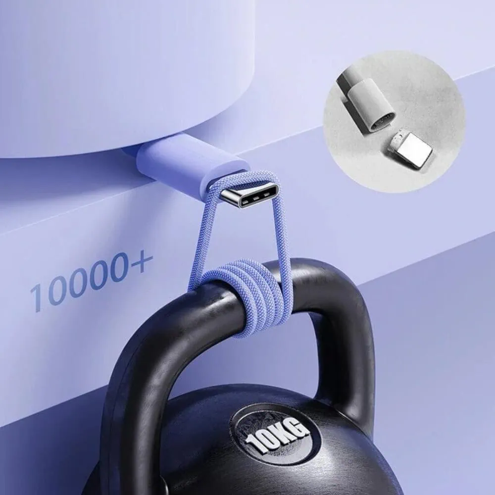 Kabel USB – Lightning, obsługa transmisji danych, 1 metr, fioletowy liliowy